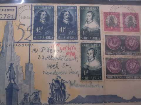 FIRST DAY ISSUE :  2 X COVERS TERCENTENARY OF LANDING OF VAN RIEBEECK 14 MARCH 1952